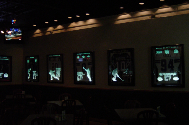 Sports Bar with Multiple Jersey Frames